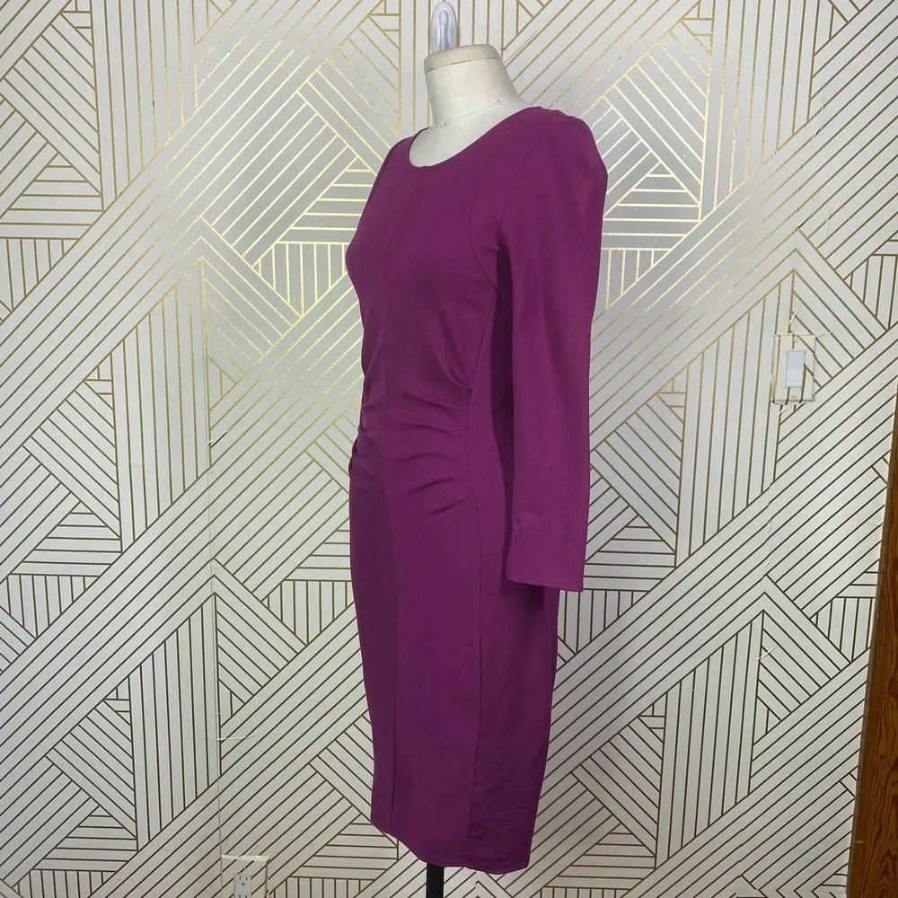 Kobi Halperin‎ Ruched Sheath Dress Purple Fuchsia - Picture 6 of 12